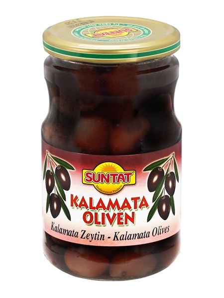 SUNTAT Kalamata Oliven m. Stein 720ml Gl.