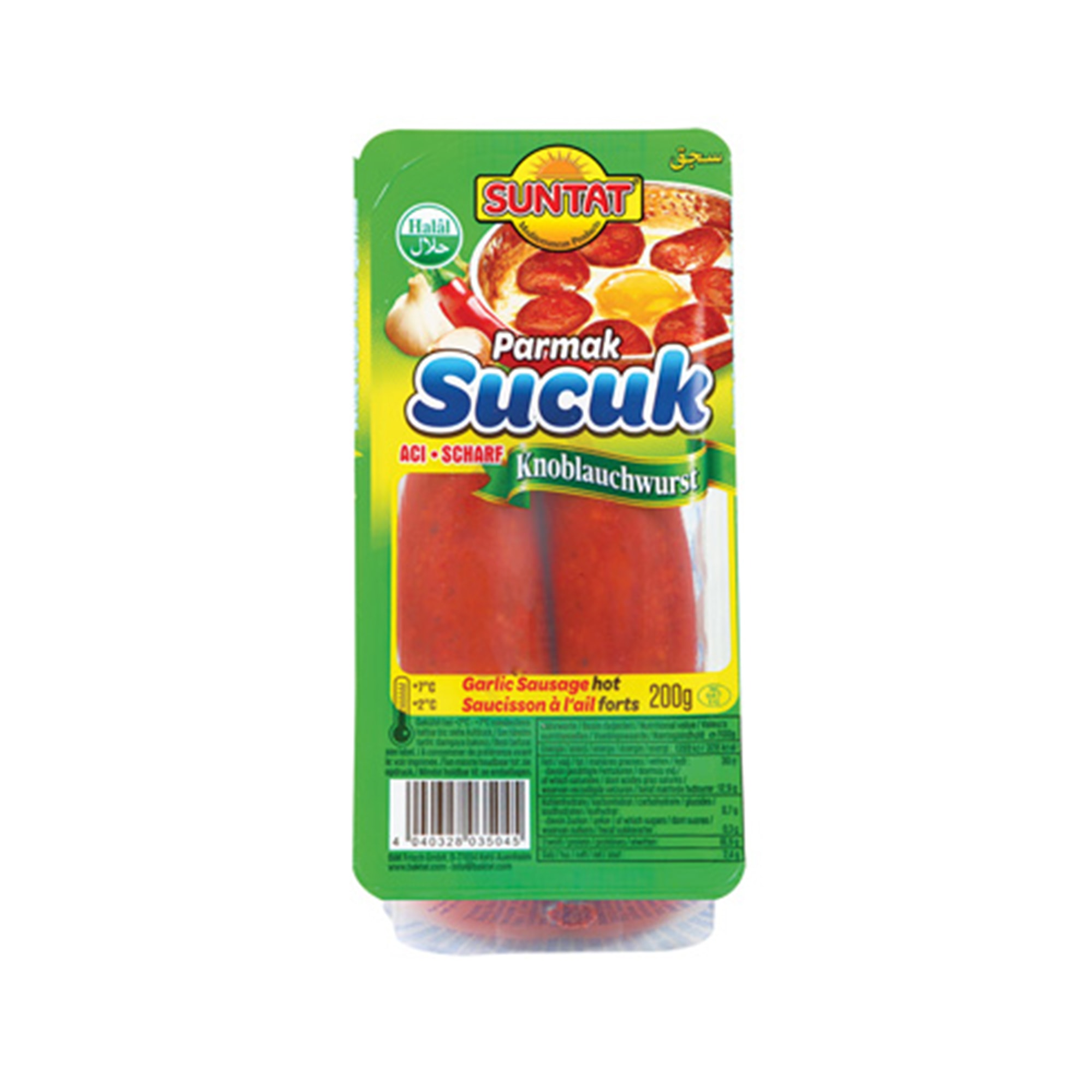 SUNTAT Parmak Sucuk Acılı 200g